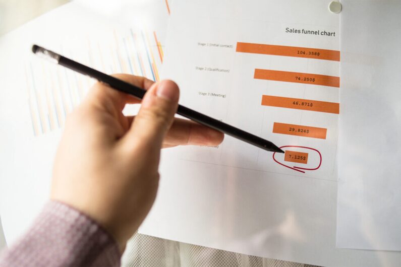 Progress chart icon representing measuring skill progress in BD, Capture, and Proposals.