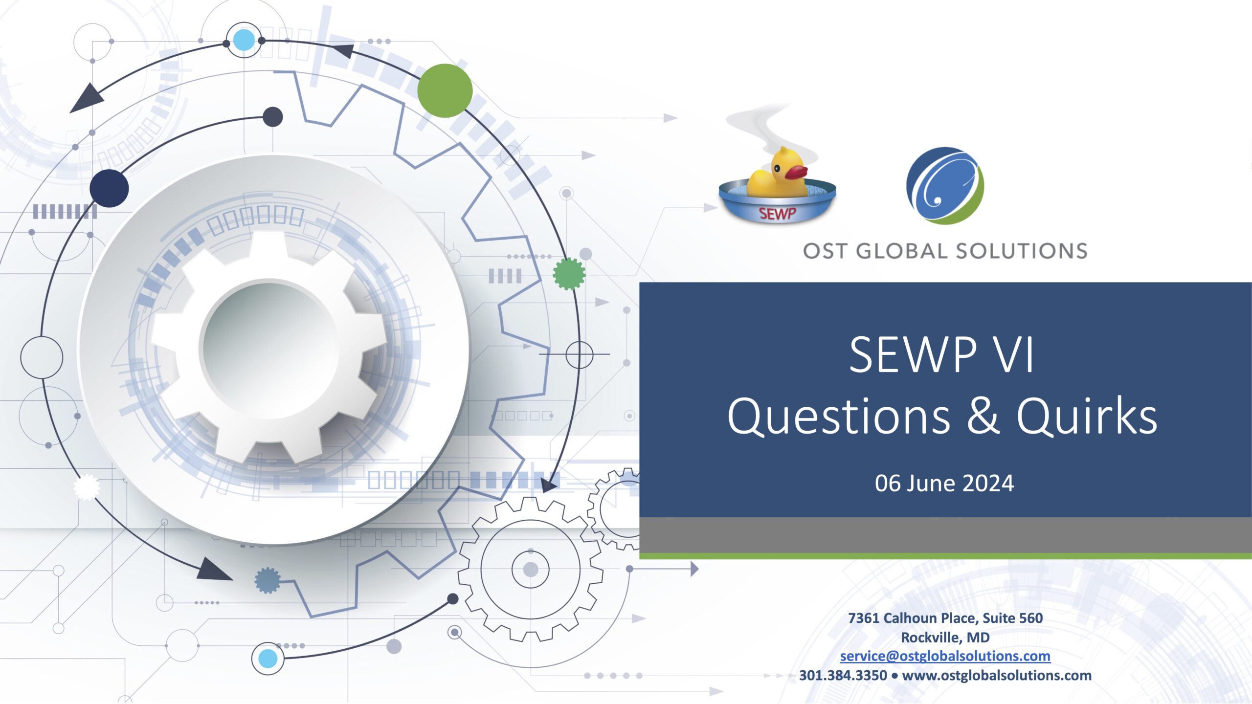 Master SEWP VI RFP: Questions & Quirks Webinar